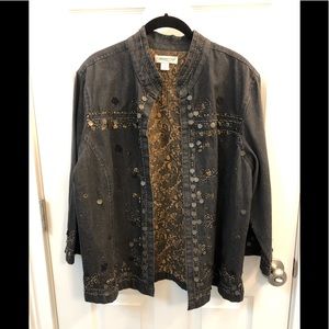 Coldwater Creek Denim Jacket Grey Large